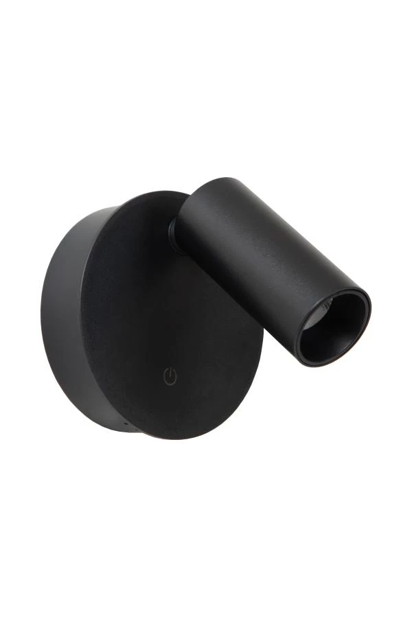Lucide TONI - wiederaufladbare Wandstrahler / Wandleuchte - Akku/Batterie - Ø 8,1 cm - LED Dim. - CCT - 1x2W 2700K/4000K - Magnetisch - Schwarz - ausgeschaltet